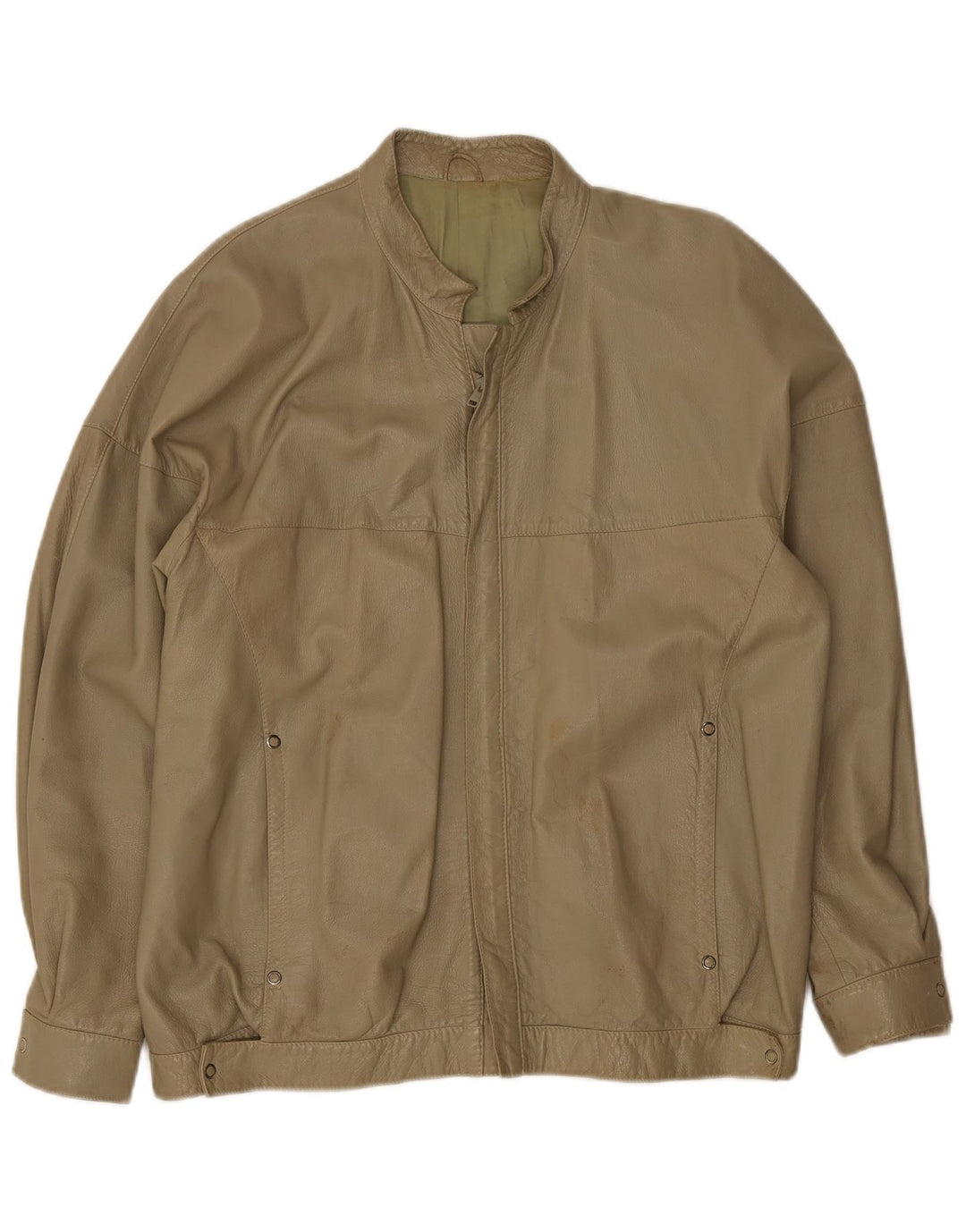veste en cuir homme vintage UK 38 Kaki moyen