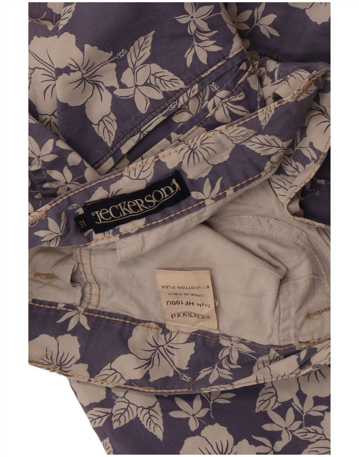 Jeckerson Bermuda Homme W31 Coton Floral Bleu Moyen