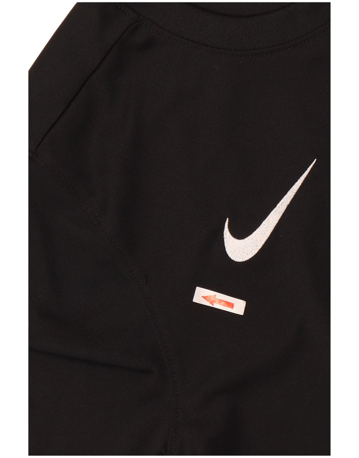 Nike Hommes Dri Fit Slim T-Shirt Haut Petit Noir Polyester