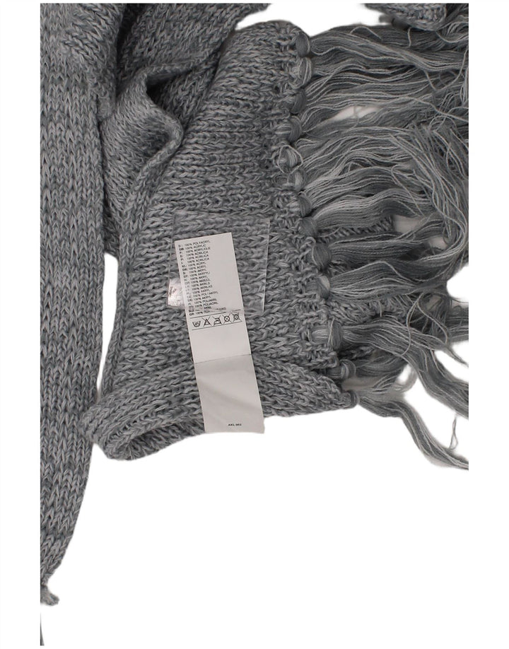 Adidas Écharpe rectangulaire en tricot pour femme Taille unique Gris Polyacrylique