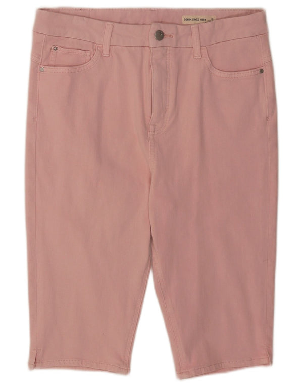 Marks & Spencer Short décontracté taille haute pour femme UK 14 Medium W32 Rose