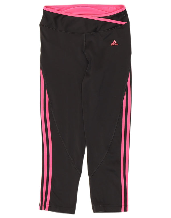 Adidas Climalite Capri Leggings UK 8 Small Noir Polyester