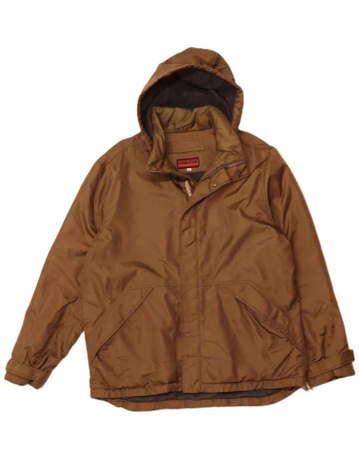 INVICTA Veste coupe-vent à capuche pour homme UK 42 XL Marron Polyamide