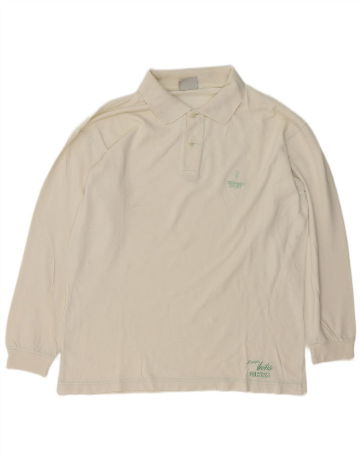 Trussardi Polo À Manches Longues Homme Grand Blanc