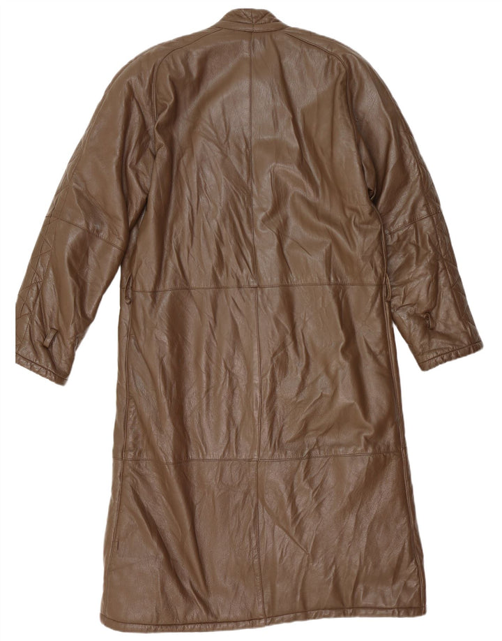 VINTAGE Manteau en cuir homme UK 38 Marron moyen