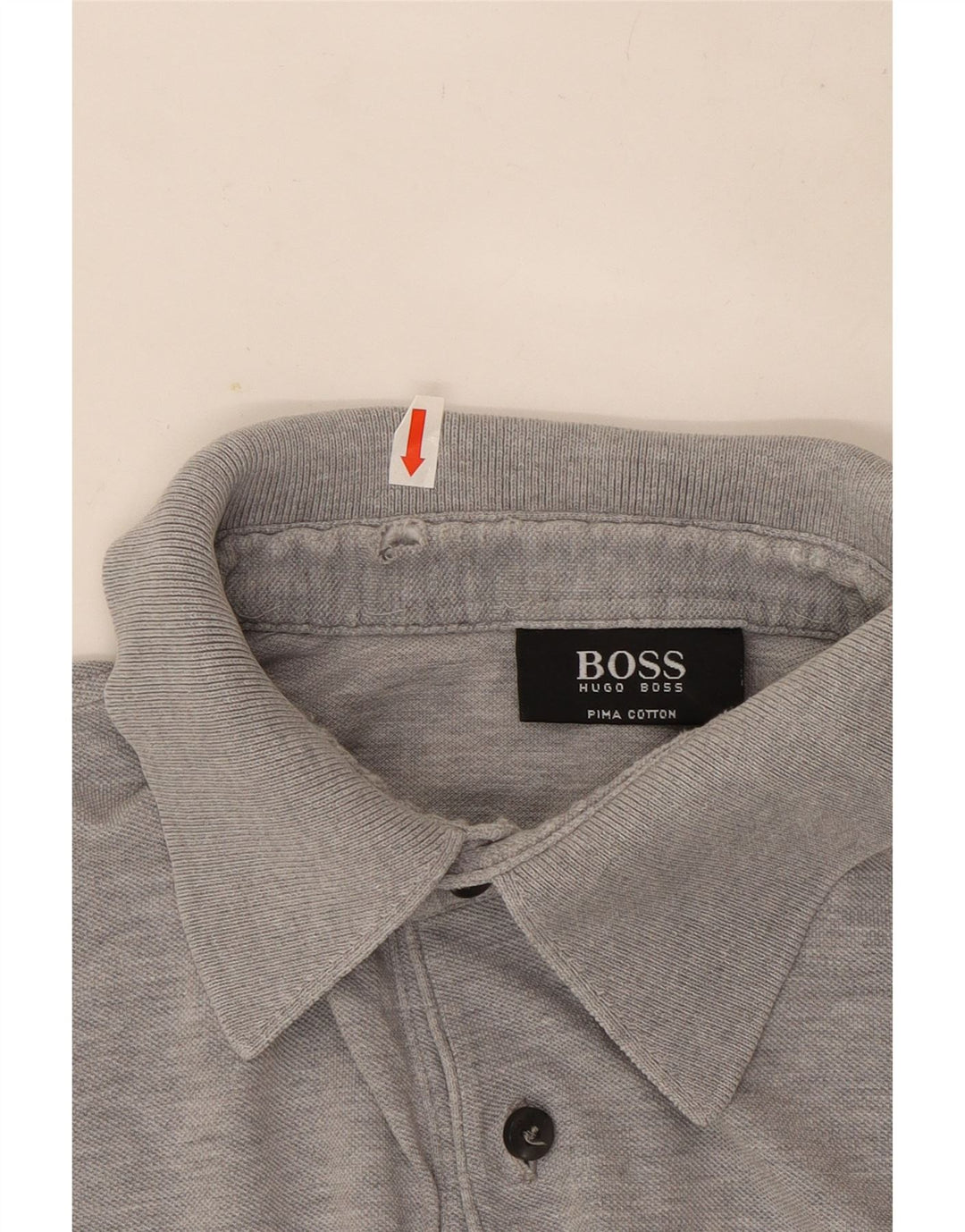 Hugo Boss Polo Homme Gris Moyen En Coton Moucheté