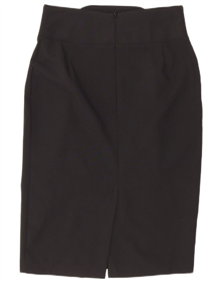 Marks & Spencer Jupe crayon pour femme UK 10 Small W26 Noir Polyester