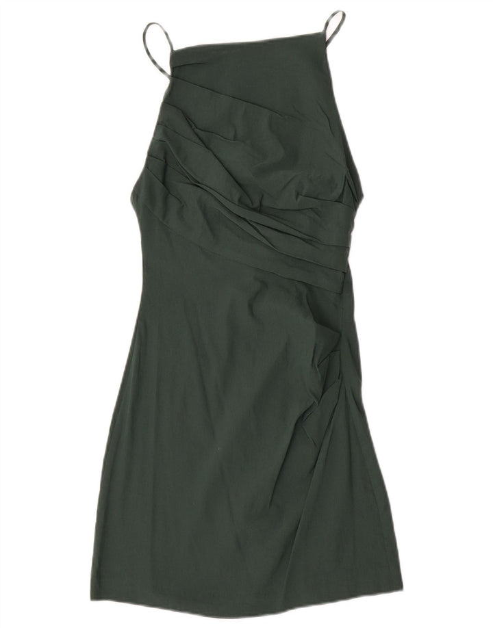 Zara Robe d'été pour femme UK 8 Small Vert