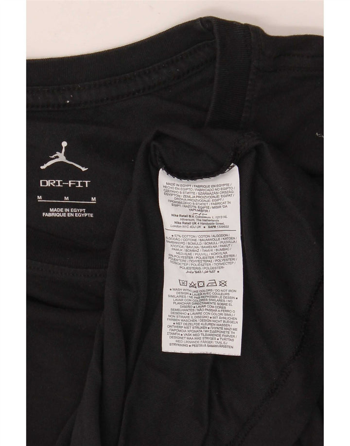 Jordan T-shirt Dri Fit pour homme en coton noir moyen