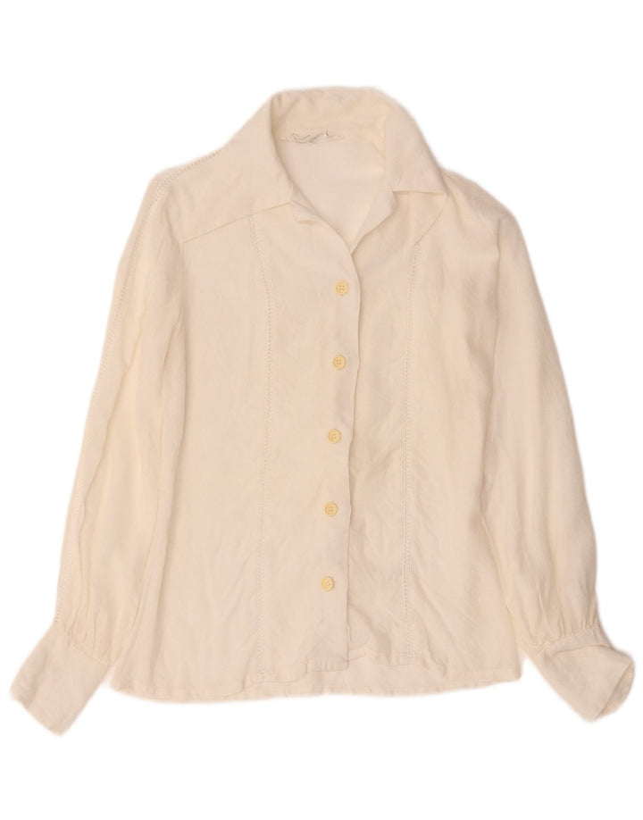 Chemise femme vintage EU 38 Blanc Moyen
