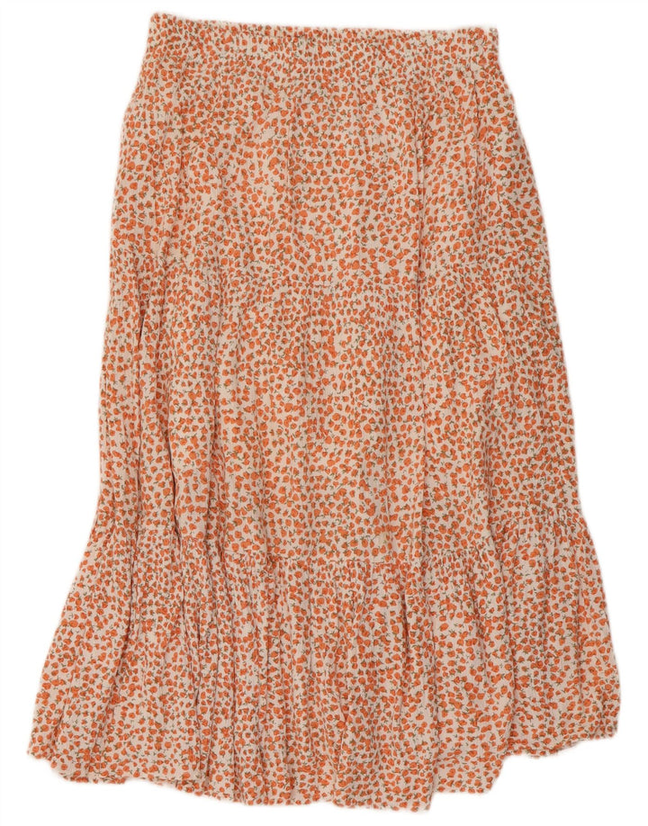 FRENCH CONNECTION Jupe trapèze pour femme US 8 Medium W30 Orange Floral