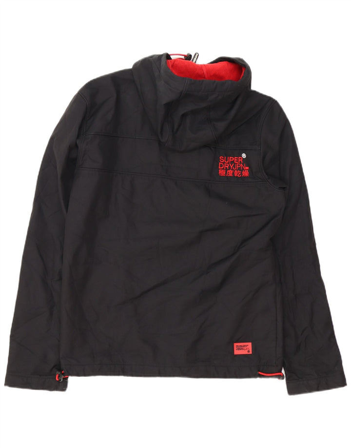 Superdry Veste coupe-vent à capuche Windtrekker pour homme UK 38 Medium Noir