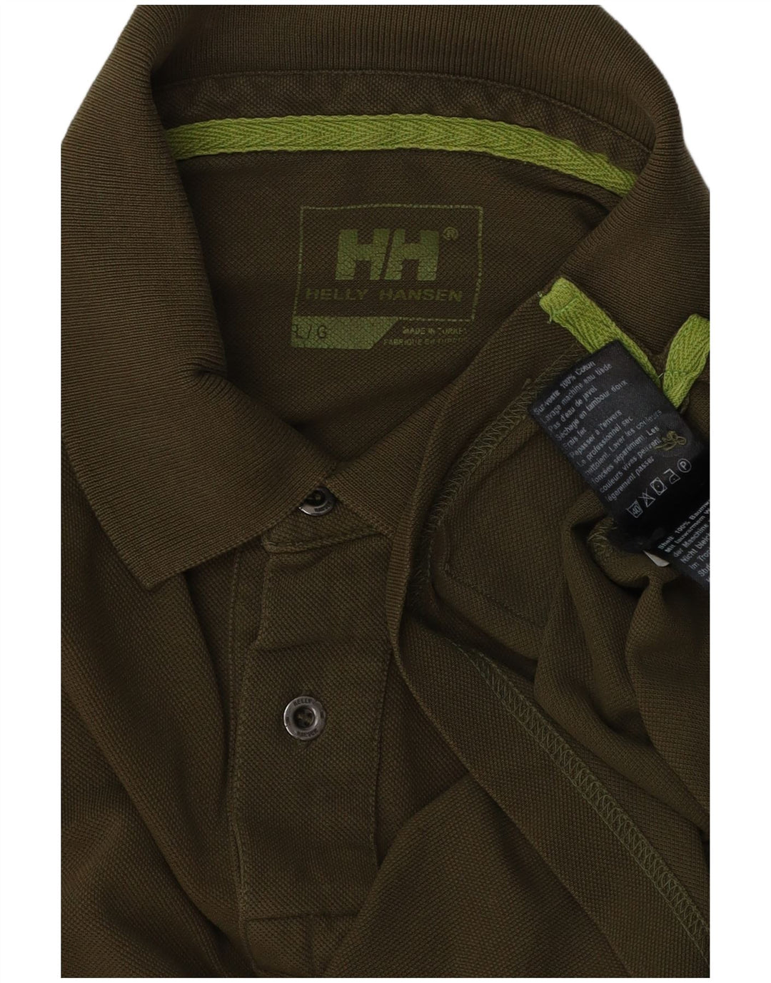 HELLY HANSEN Polo Graphique Homme Grand Kaki Coton