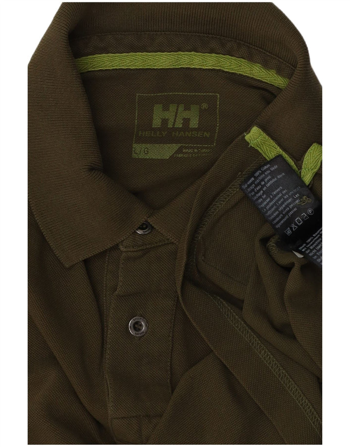 HELLY HANSEN Polo Graphique Homme Grand Kaki Coton