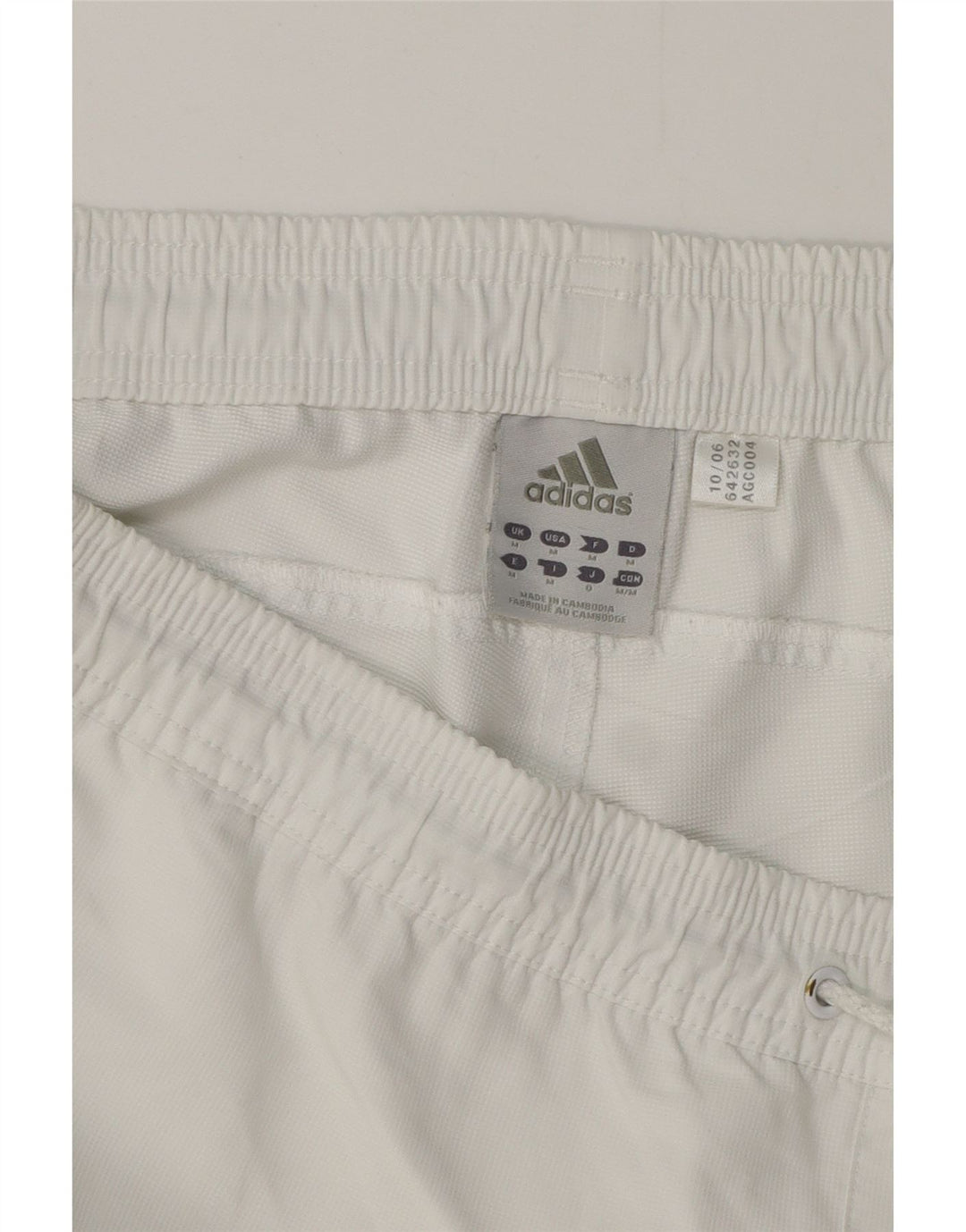 Adidas Short de sport pour homme en polyester blanc moyen