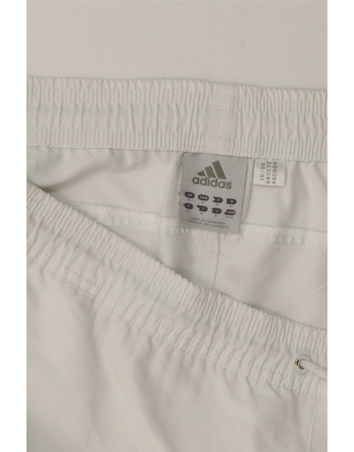 Adidas Short de sport pour homme en polyester blanc moyen