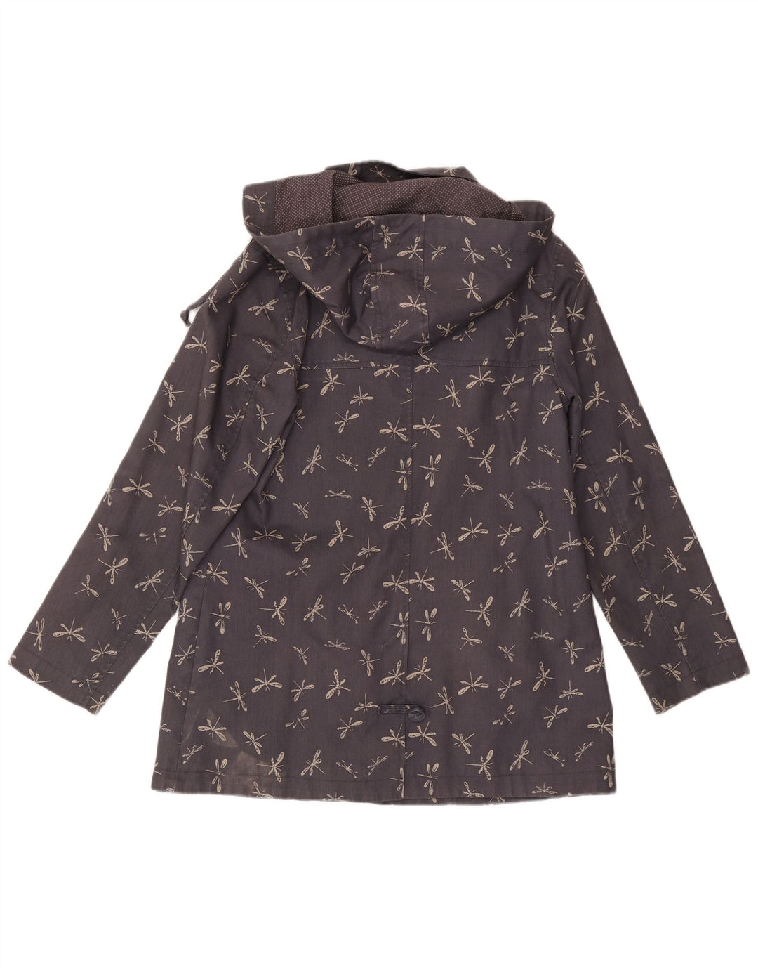 WHITE STUFF Veste coupe-vent pour femme UK 14 Grand imprimé animal bleu marine