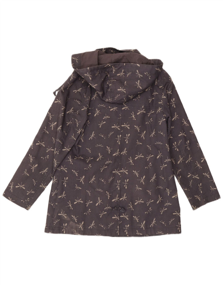 WHITE STUFF Veste coupe-vent pour femme UK 14 Grand imprimé animal bleu marine