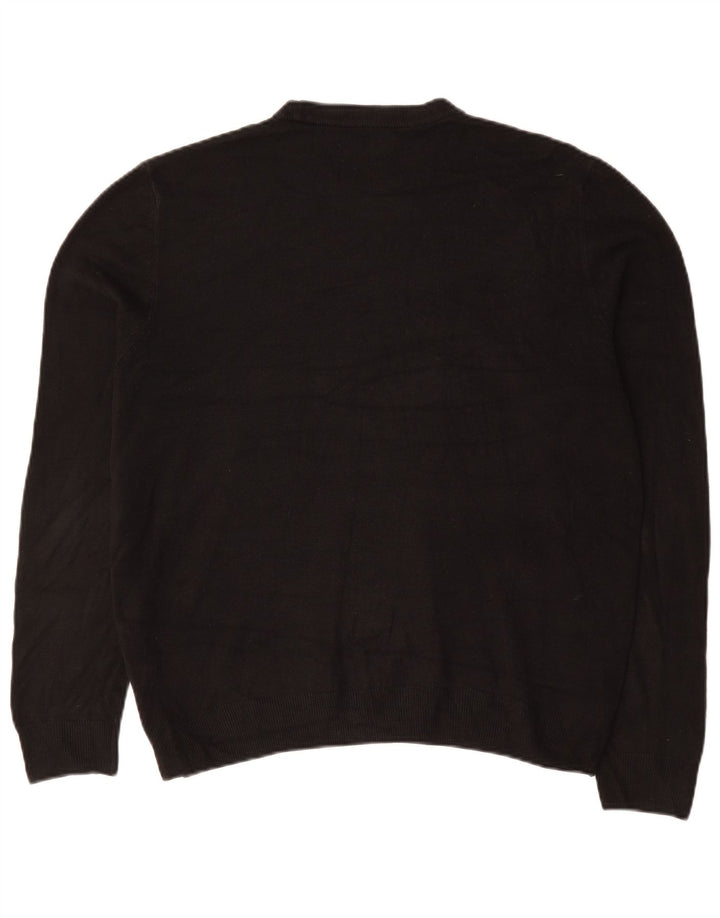 Marks & Spencer Pull ras du cou pour homme XL Noir Acrylique