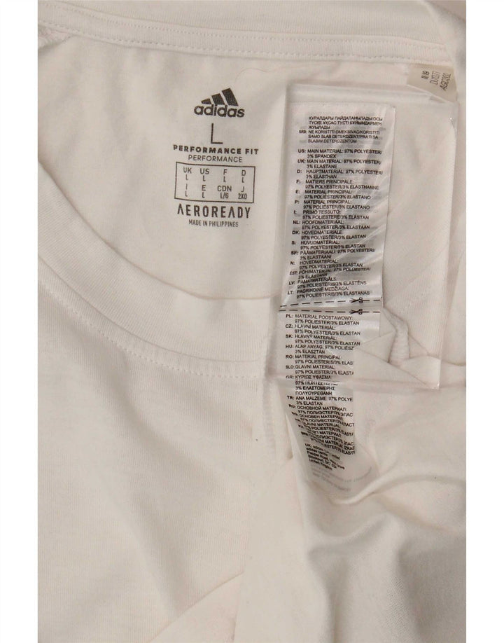 Adidas Hommes Aeroready T-Shirt Haut Grand Blanc Polyester