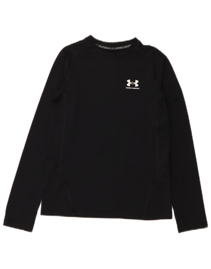 Under Armour Heat Gear Haut à manches longues pour garçon 9-10 ans Noir moyen