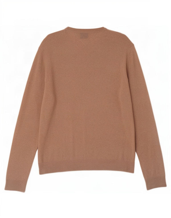 Tommy Hilfiger Pull col V pour homme XL en coton marron