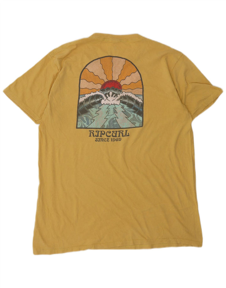 Rip Curl T-shirt graphique coupe standard pour hommes, grand coton jaune