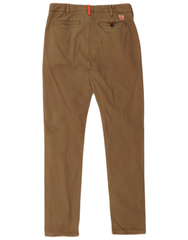 SUPERDRY Pantalon Chino Slim Homme Petit W30 L31 Marron Coton