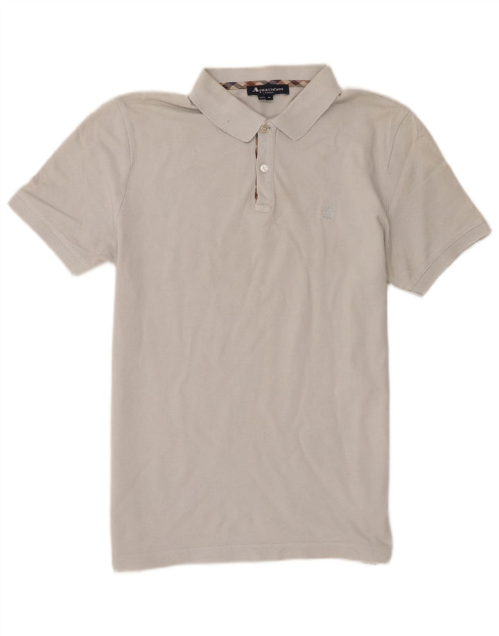 Aquascutum Polo Homme Gris Moyen Coton