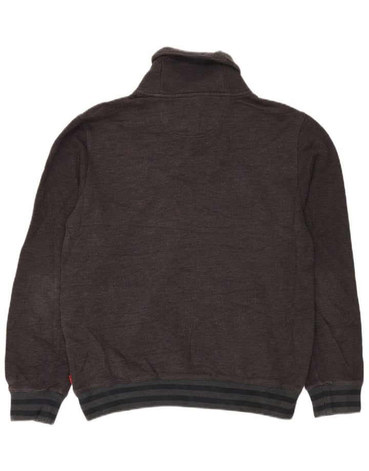 IZOD Pull Col Châle Homme Gris Moyen Coton