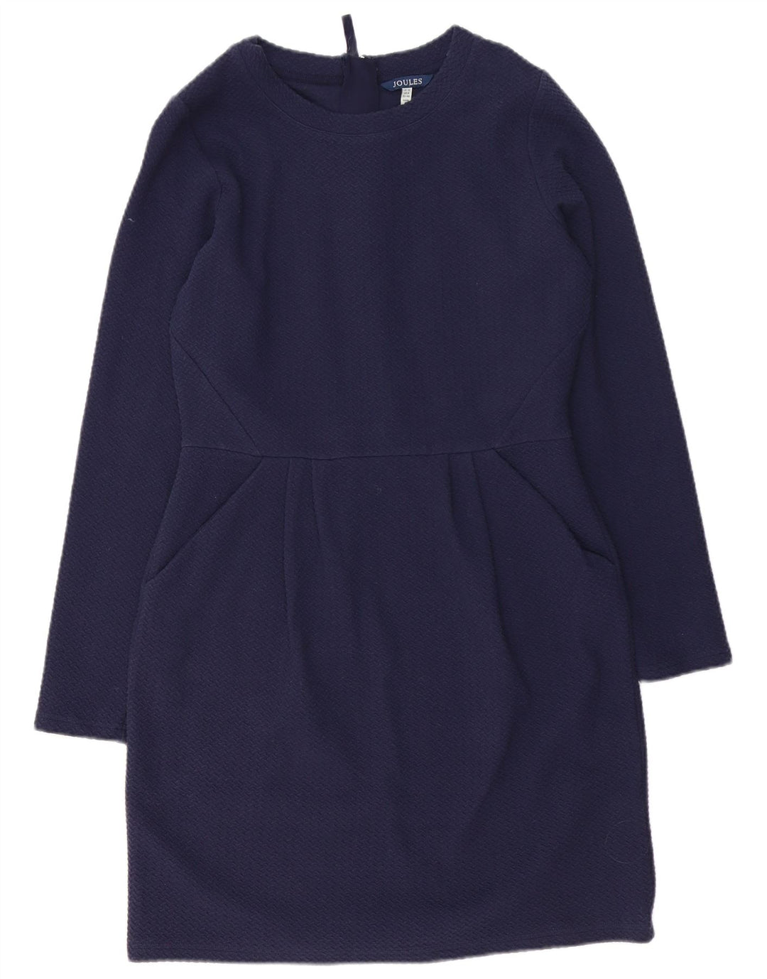 JOULES Robe fourreau à manches longues pour femme UK 12 en coton bleu marine moyen