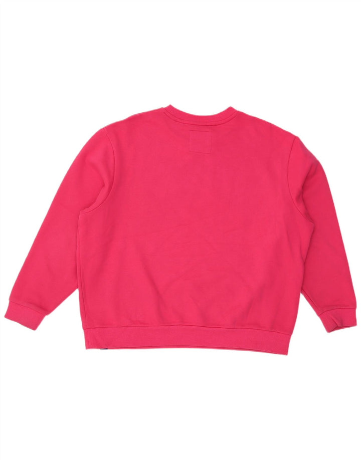 SUPERDRY Sweat-shirt graphique surdimensionné pour femme UK 14 Large Rose