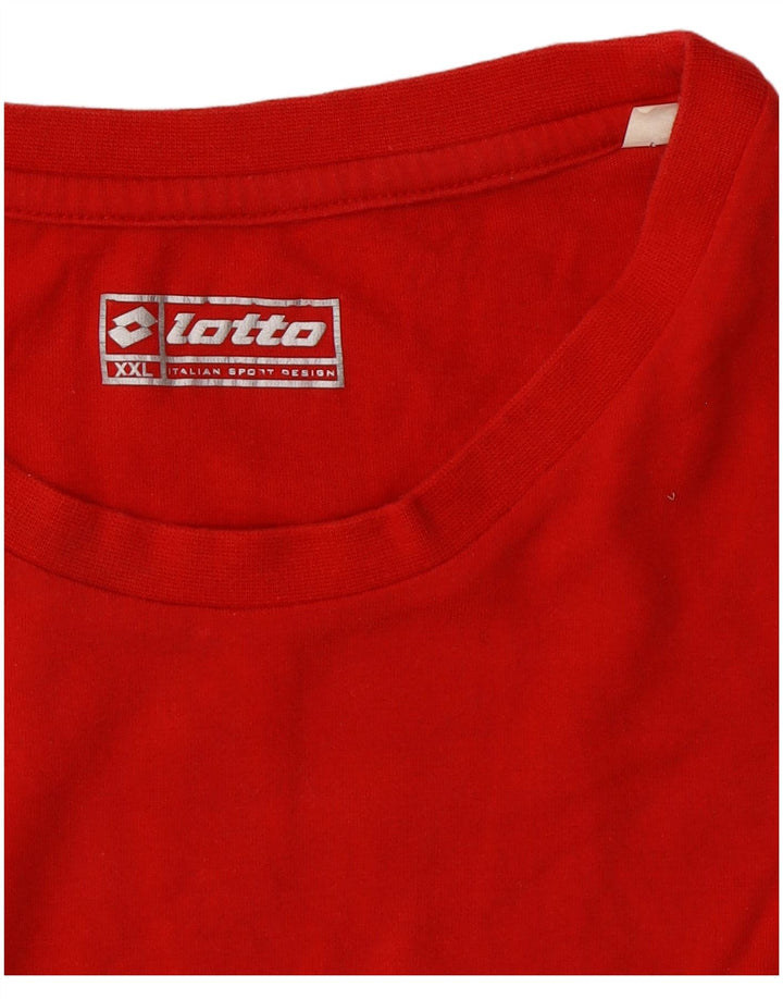 LOTTO T-Shirt Homme Top 2XL Rouge Synthétique
