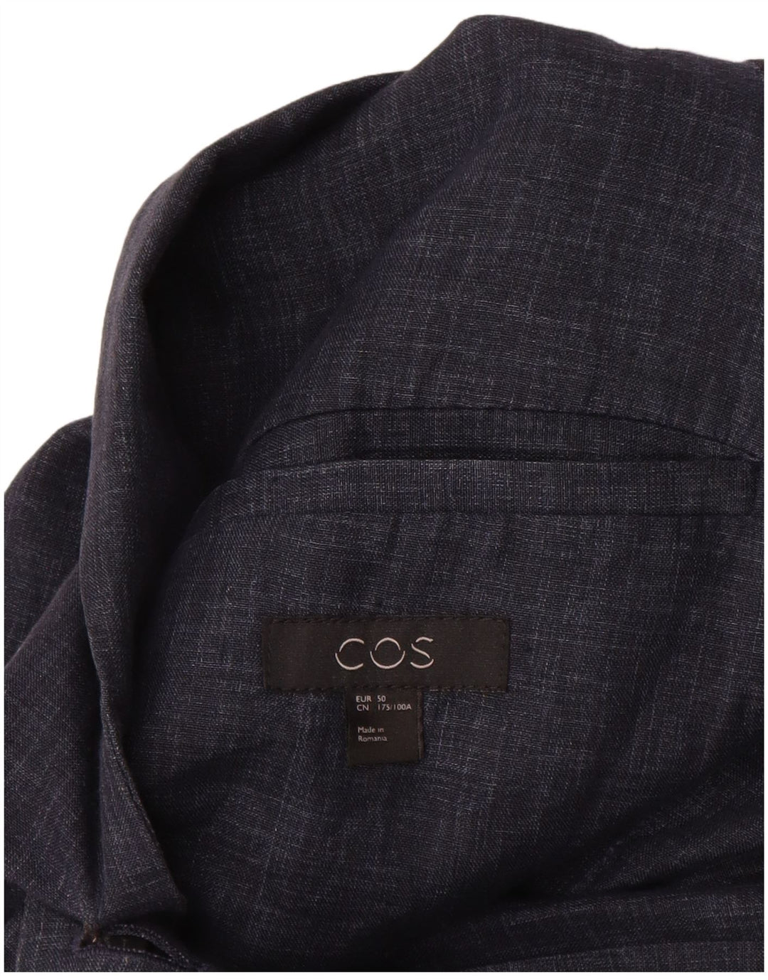 Cos Veste Blazer 2 Boutons Homme EU 50 Grand Lin Bleu Marine