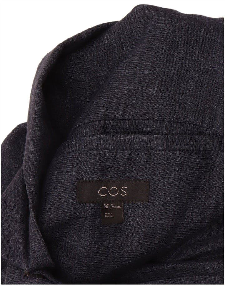 Cos Veste Blazer 2 Boutons Homme EU 50 Grand Lin Bleu Marine