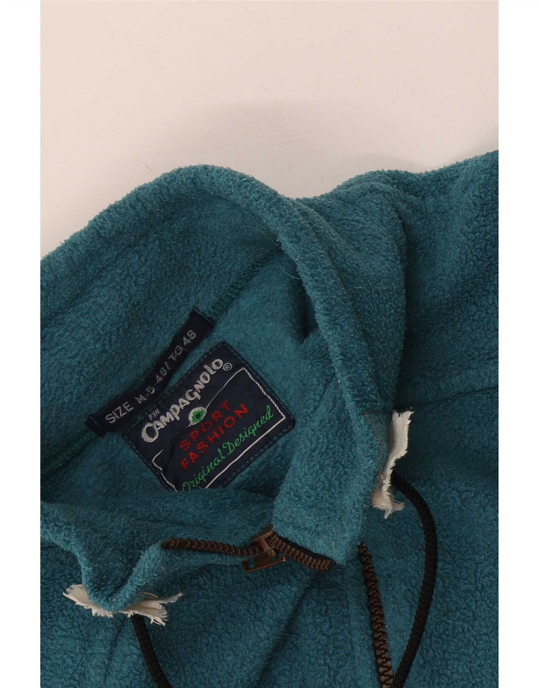 Campagnolo Pull Polaire Graphique Col Zippé Homme IT 48 Bleu Moyen