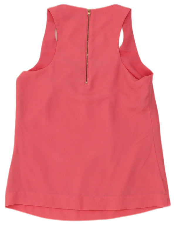 Reiss Débardeur Regular Femme UK 10 Petit Rose Polyester