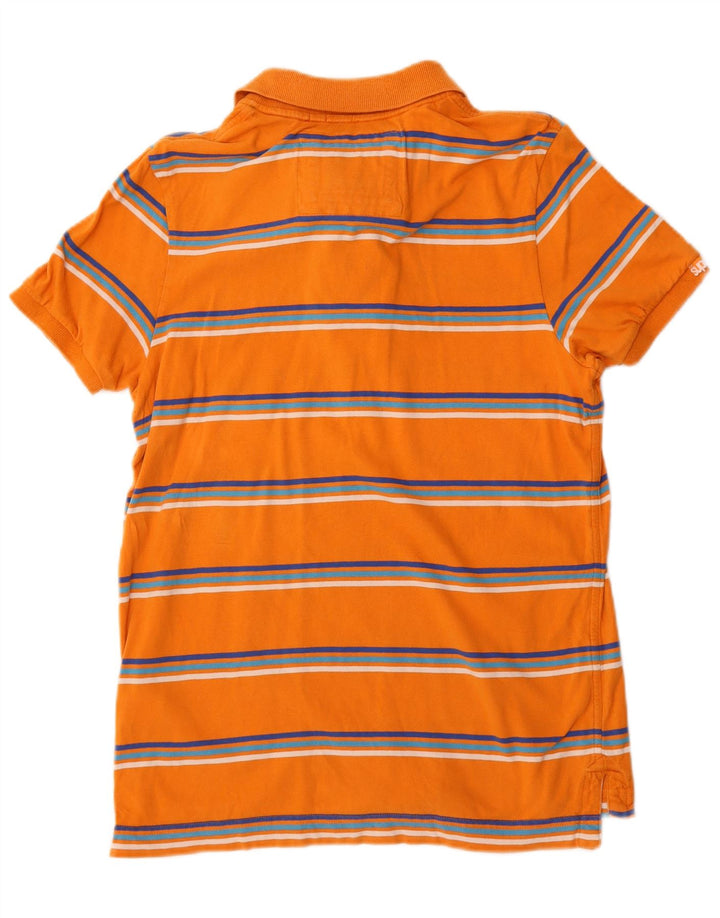 Superdry Polo Graphique Homme Orange Moyen Rayé Coton
