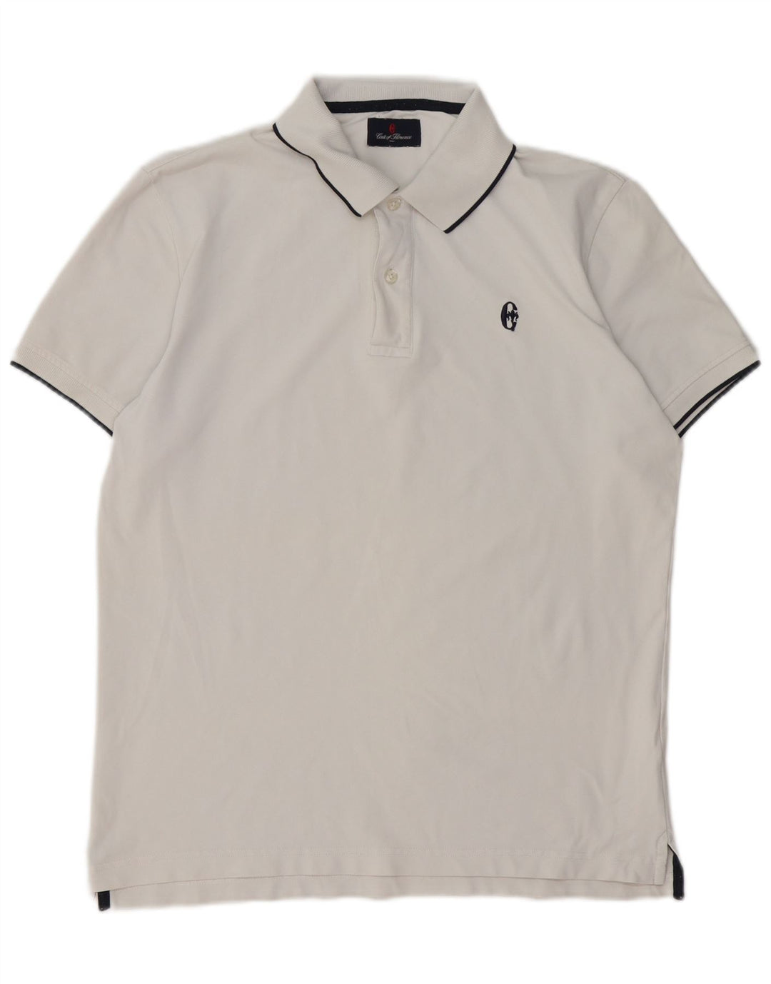 CONTE OF FLORENCE Polo Homme Coton Blanc Moyen