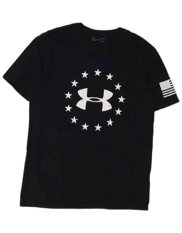 UNDER ARMOUR T-Shirt Heat Gear Graphic Homme Noir Moyen Coton