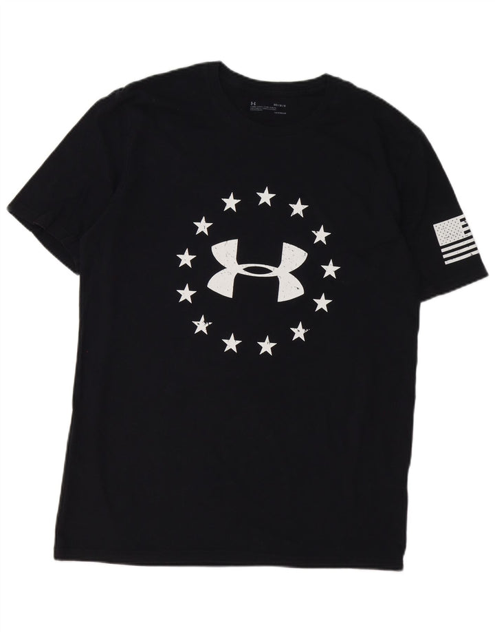 UNDER ARMOUR T-Shirt Heat Gear Graphic Homme Noir Moyen Coton