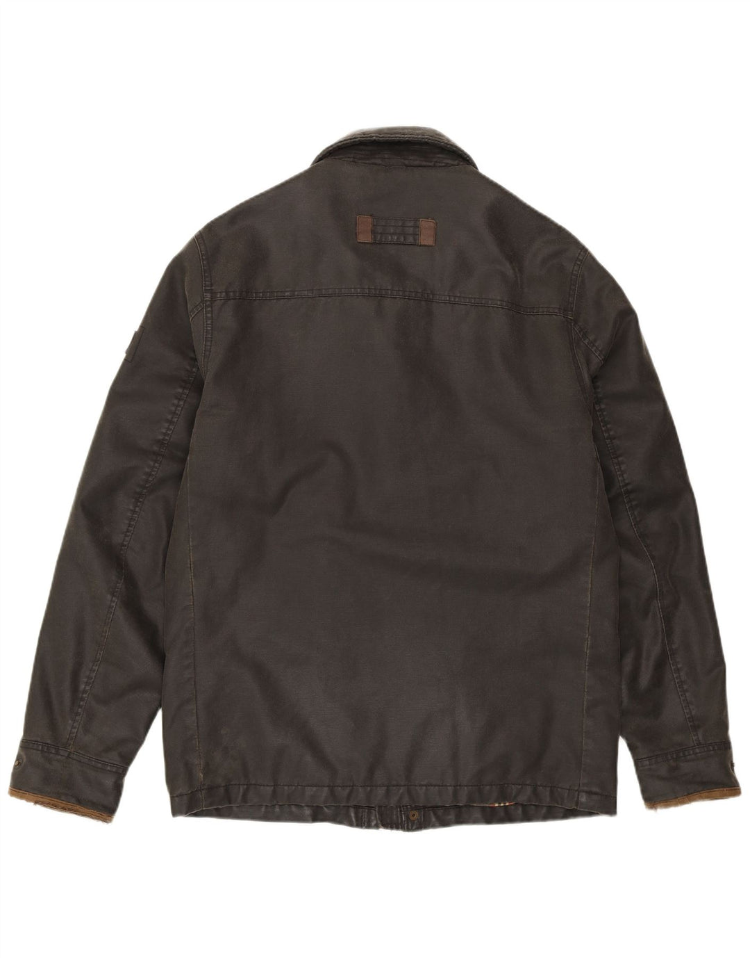 Fat Face Veste en coton ciré pour homme UK 36 Petit Gris Polyester