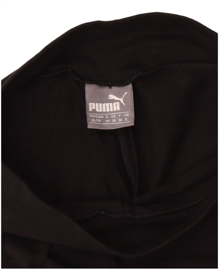PUMA Womens Graphic Leggings UK 8 Small Black