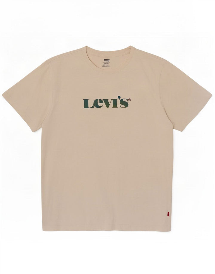Levi's Tee-Shirt Relaxed Fit Graphic Femme UK Blanc Moyen Coton