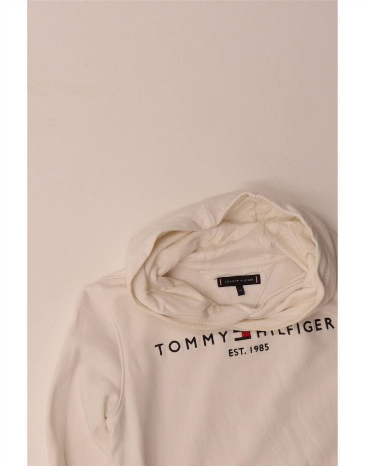 TOMMY HILFIGER Pull à capuche graphique fille 11-12 ans Blanc Coton