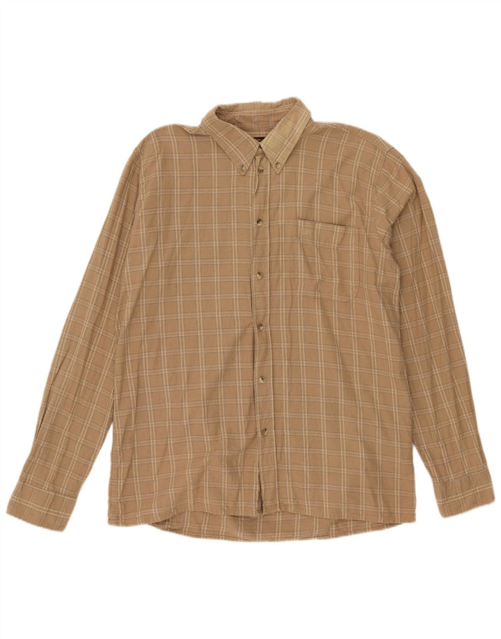 Lee Chemise en Flanelle Homme Grand Carreau Beige Coton