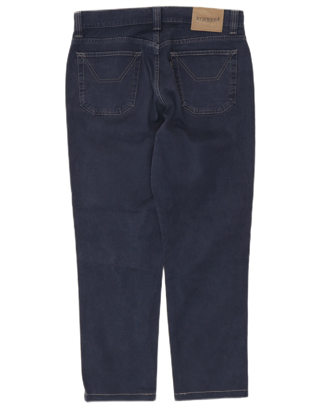JECKERSON Pantalon Casual Slim Homme W32 L26 Bleu Marine Coton