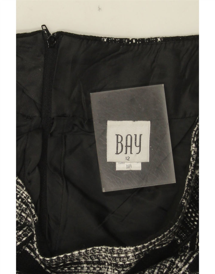 Bay Jupe trapèze pour femme UK 12 Medium W30 Acrylique à carreaux noirs