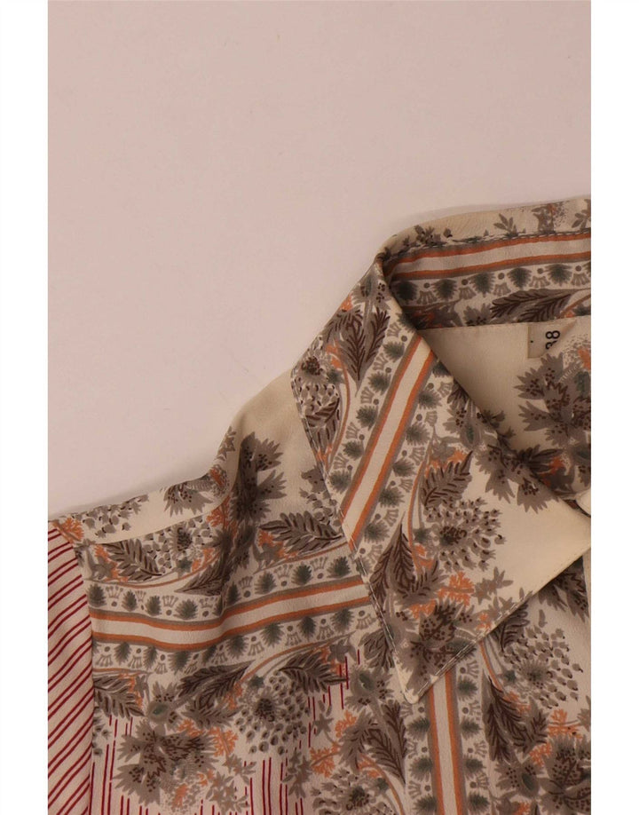 chemise femme vintage EU 38 Polyester rayé rouge moyen