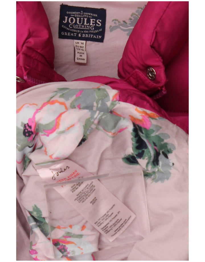 Joules Gilet rembourré pour femme UK 14 Large Rose Polyester